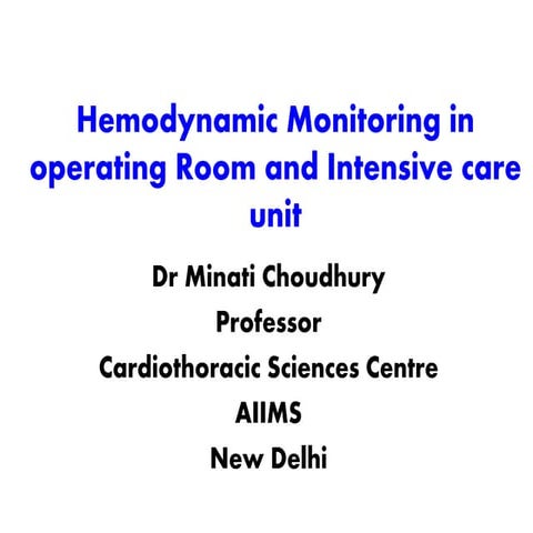 Haemodynamic monitoring-Minati