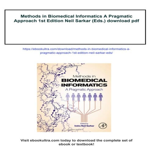 Methods in Biomedical Informatics A Pragmatic Approach 1st Edition Neil Sarka...