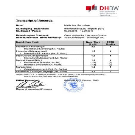 Matlholwa-Remoflilwe_DHBW_Transcript | PDF