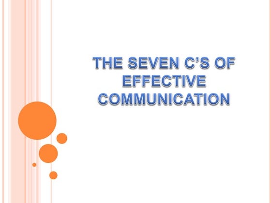 7 c's of communication | PPTX