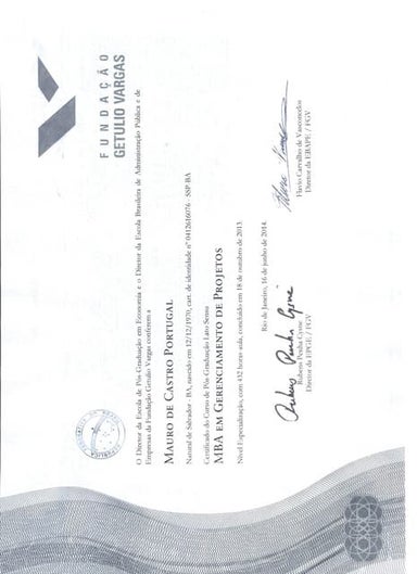 Diploma MBA FGV