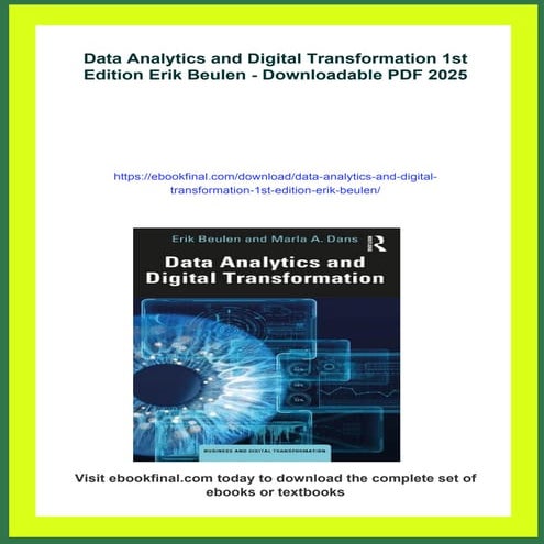 Data Analytics and Digital Transformation 1st Edition Erik Beulen | PDF