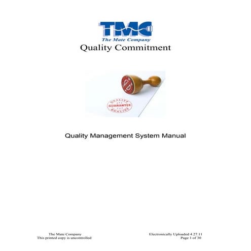 TMC Quality Manual