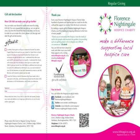 Regular Giving Leaflet 2015 FINAL | PDF