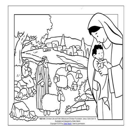 Coloring Pages Mary And Joseph Bethlehem