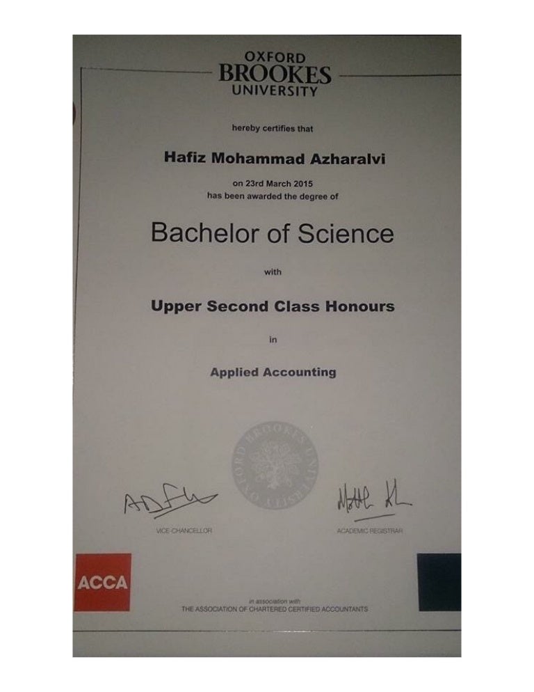 BSC Degree Oxford Brookes