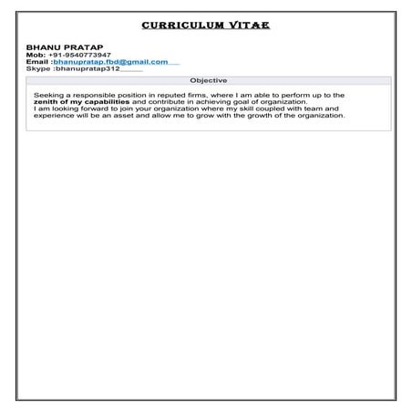 Software Engineer CV with 3 year Experience.