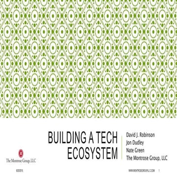 Building a Tech Ecosystem