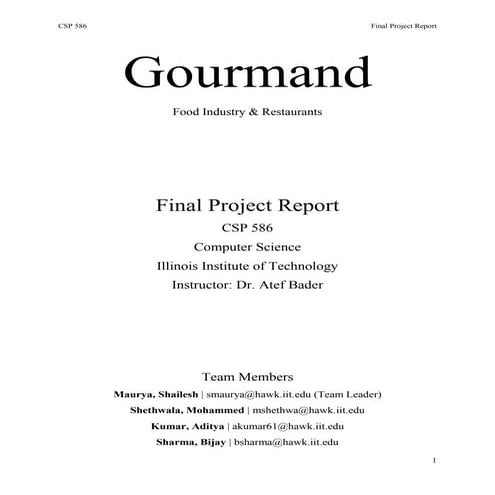 CSP586 Project - Maurya, Shailesh