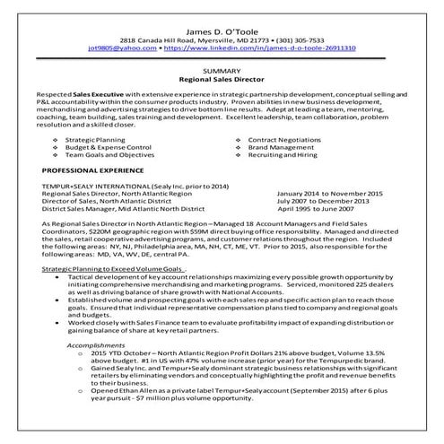 Jim O'Toole Resume Dec 11