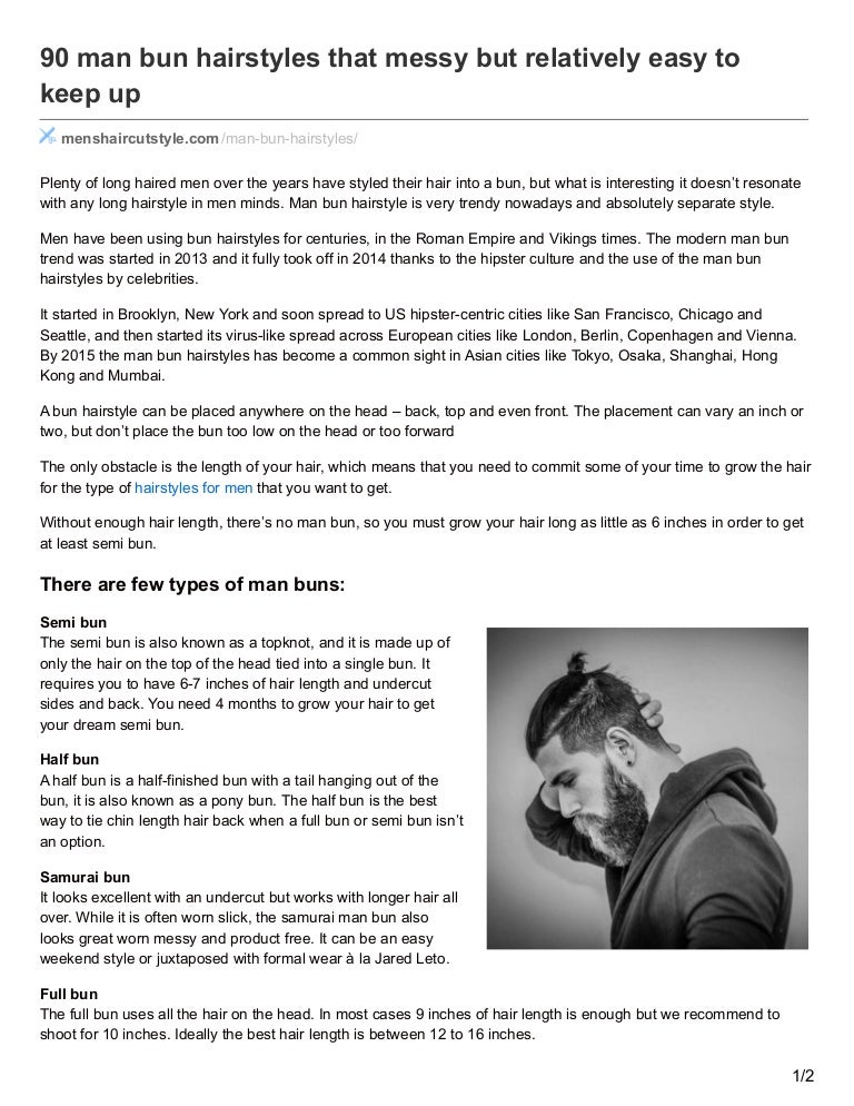 90 Man Bun Hairstyles That Messy But Relatively Easy To Keep Up