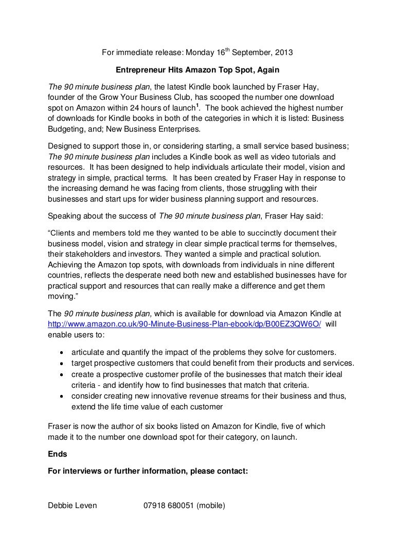 90 minute business plan image