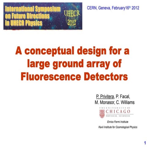 A Conceptual Design for a Large Ground Array of Fluorescence Detectors
