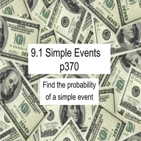 9.1 Simple Events