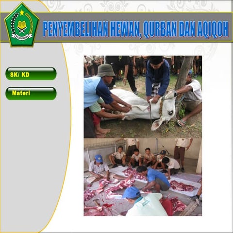 PPT BAB V PELAKSANAAN PENYEMBELIHAN HEWAN QURBAN DAN AQIQAH