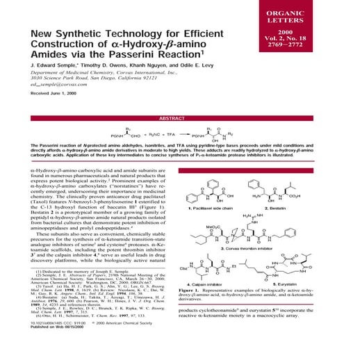 TFA Passerini JES Org Lett
