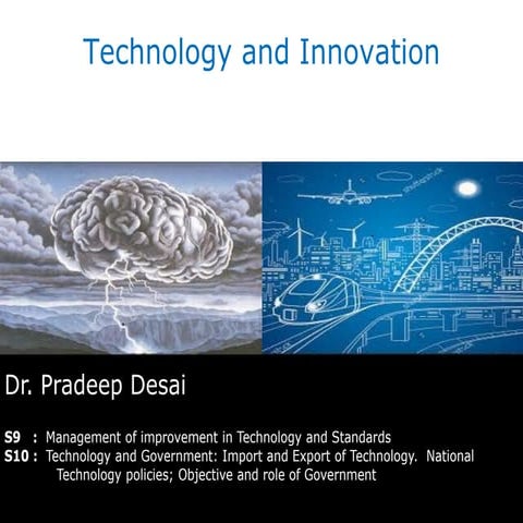 Role of Government- Technology and Standards, EXIM Policy