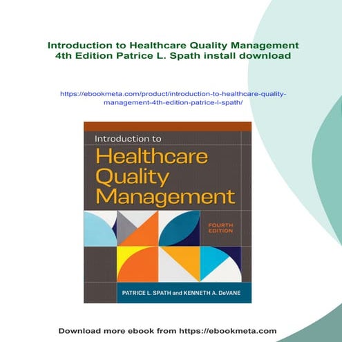 Introduction to Healthcare Quality Management 4th Edition Patrice L ...