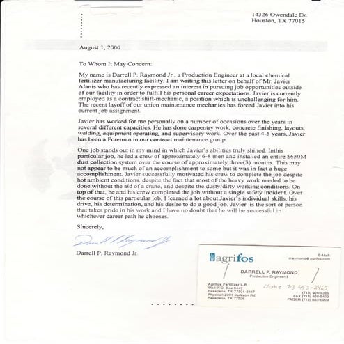 Darrell raymond 's letter | PDF