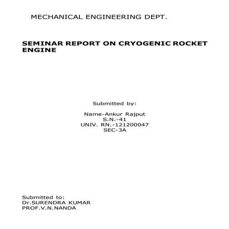 CRYOGENIC ROCKET ENGINE ankur