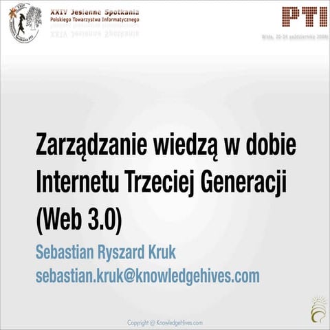 Knowledge Management with Web 3.0 