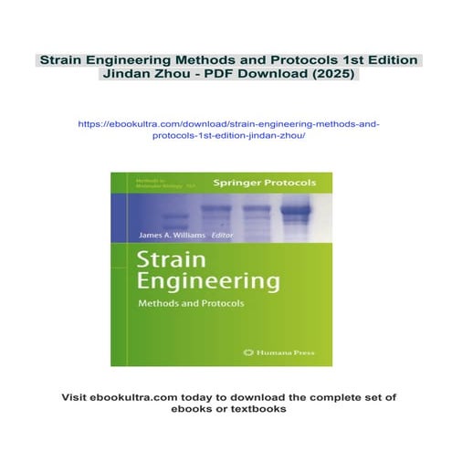 Strain Engineering Methods and Protocols 1st Edition Jindan Zhou | PDF