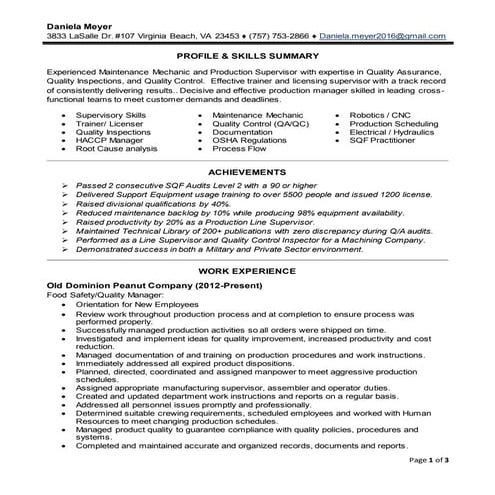 Daniela Meyer Resume 2016 | DOCX