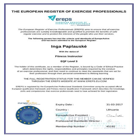 MembershipCertificate EREPS | PDF