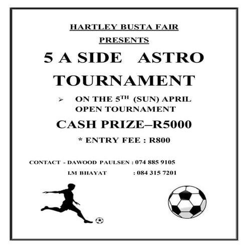 SOCCER TOURNAMENT 2015