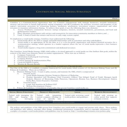 Cintrifuse - Social Media Strategy 
