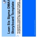 Lean Six Sigma DMAIC Storyboard Tem...