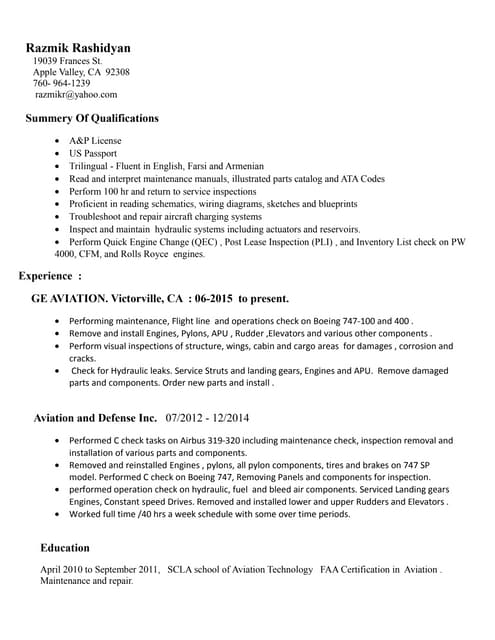 Lorenzo Aragones Simplifyed Resume | PPT