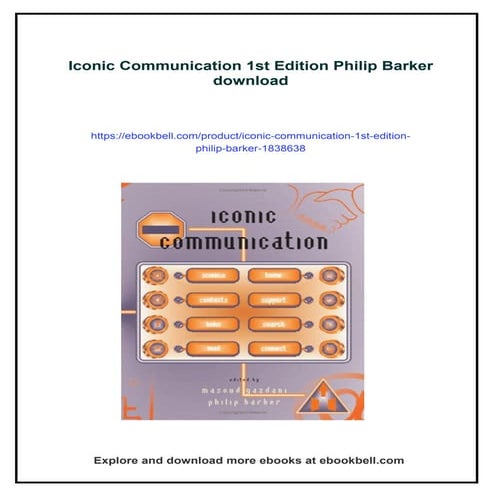 Iconic Communication 1st Edition Philip Barker | PDF