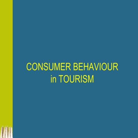 consumer behavior in tourism