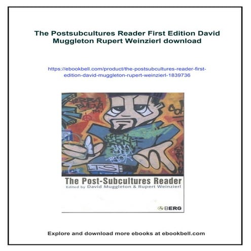 The Postsubcultures Reader First Edition David Muggleton Rupert ...