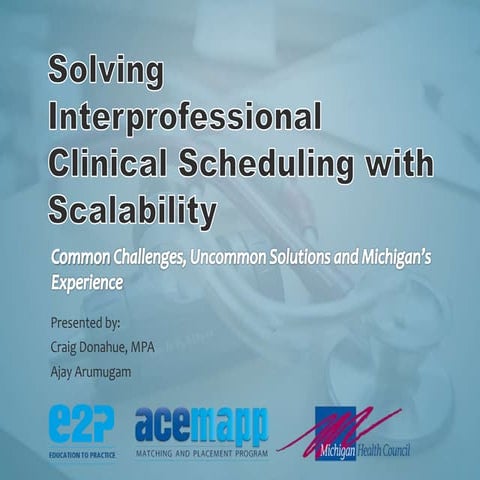 Solving Interprofessional Clinical Scheduling with Scalability