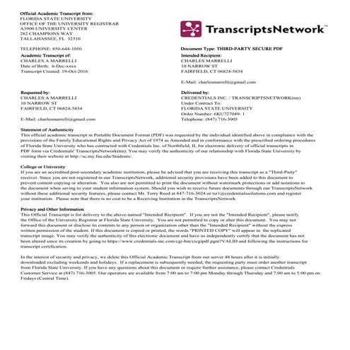 Official SJSU Transcript 2016