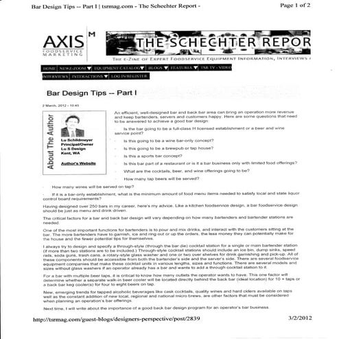 TSR Article Bar Design Tips - Part I | PDF
