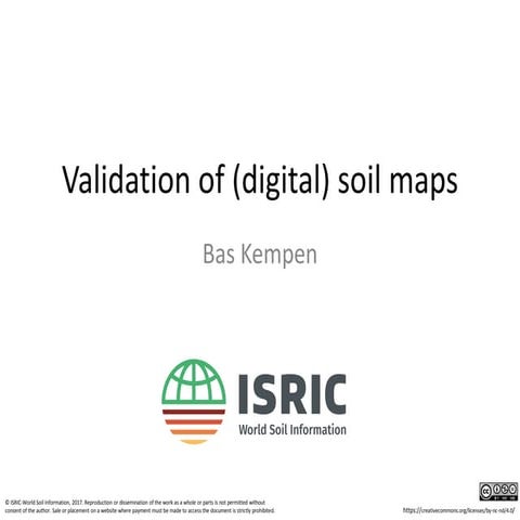 Validation of digital soil maps