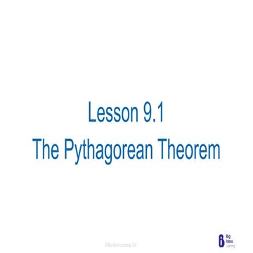 9_1 The Pythagorean Theorem.pptx 20221209