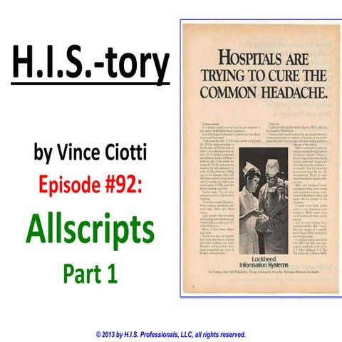 92. allscripts part 1
