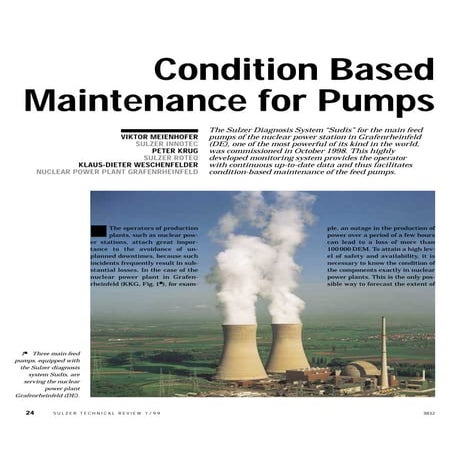 Condition based maintenance