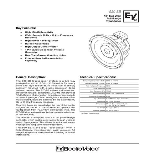 Bosch 9208B Data Sheet