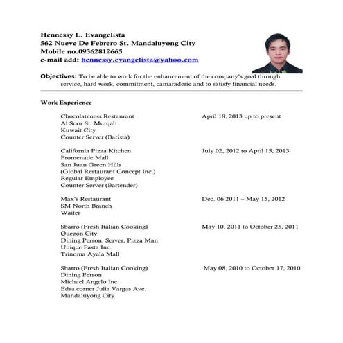 henny resume updated