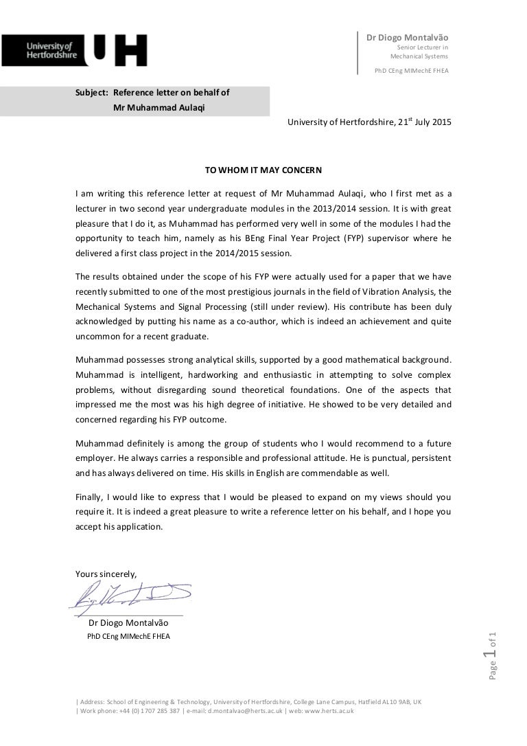 reference letter for muhammad aulaqi reference letter for lecturer