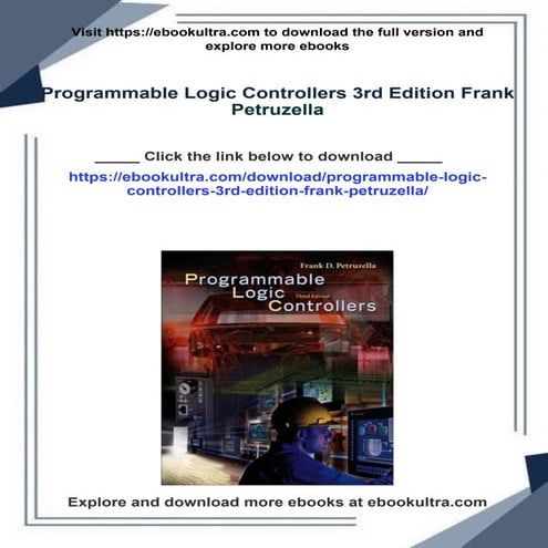 Programmable Logic Controllers 3rd Edition Frank Petruzella | PDF