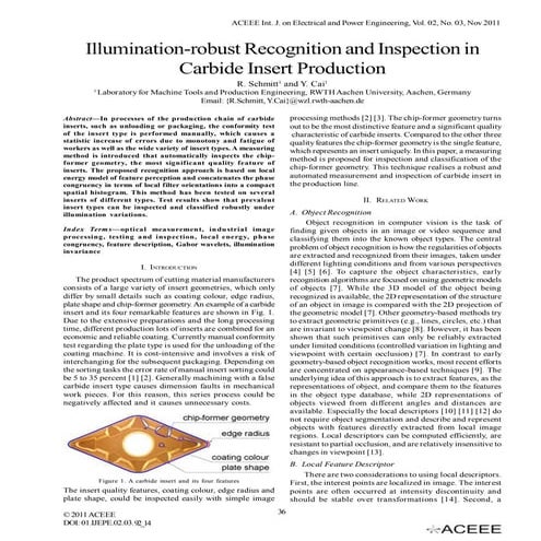 Illumination-robust Recognition and Inspection in Carbide Insert Production