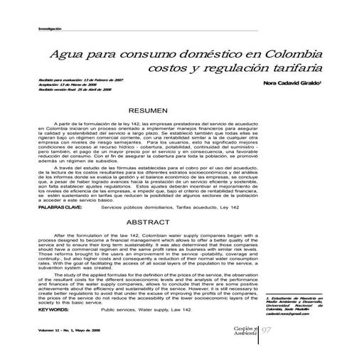 AGUA POTABLE EN COLOMBIA 