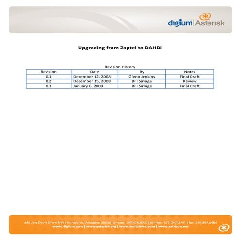 Upgrade Zaptel to DAHDI