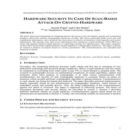 HARDWARE SECURITY IN CASE OF SCAN-BASED ATTACK ON CRYPTO-HARDWARE